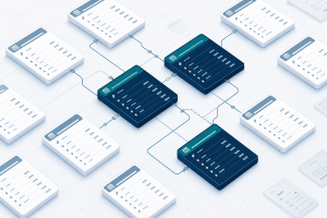 SQL tablo isimleri — veritabanı şema ızgarası illüstrasyonu